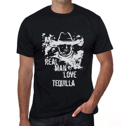 Tequilla Real Men Love Tequilla Mens T Shirt Black Birthday Gift 00538 - Black / Xs - Casual