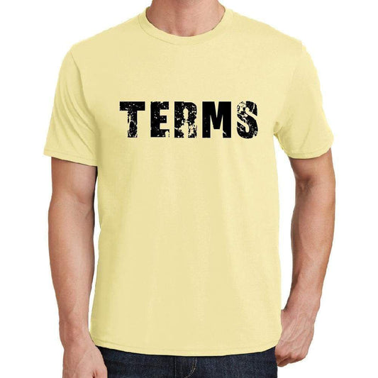 Terms Mens Short Sleeve Round Neck T-Shirt 00043 - Yellow / S - Casual