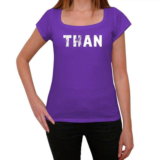 Than Purple Womens Short Sleeve Round Neck T-Shirt 00041 - Purple / Xs - Casual