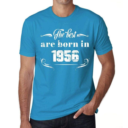 The Best Are Born In 1956 Mens T-Shirt Blue Birthday Gift 00399 - Blue / Xs - Casual