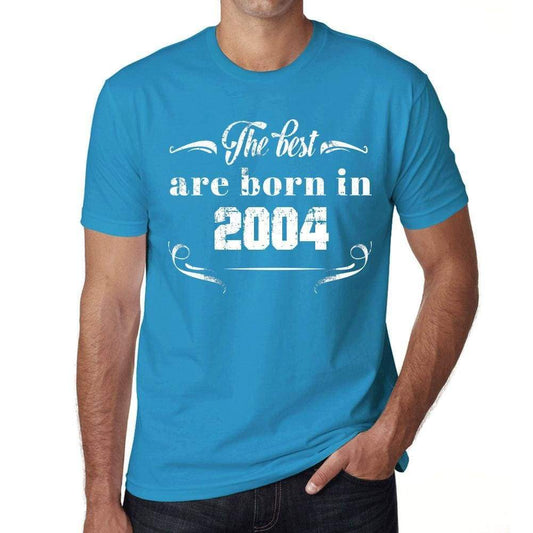 The Best Are Born In 2004 Mens T-Shirt Blue Birthday Gift 00399 - Blue / Xs - Casual