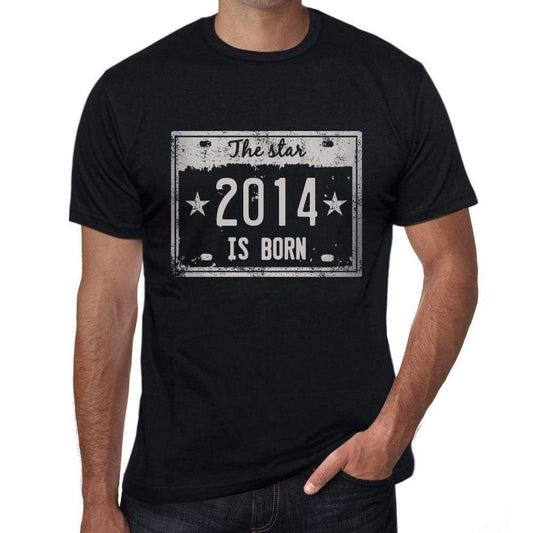 The Star 2014 Is Born Mens T-Shirt Black Birthday Gift 00452 - Black / Xs - Casual