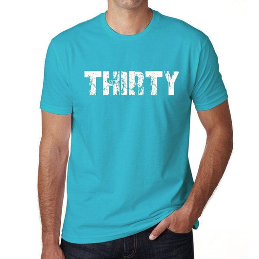 Thirty Mens Short Sleeve Round Neck T-Shirt 00020 - Blue / S - Casual