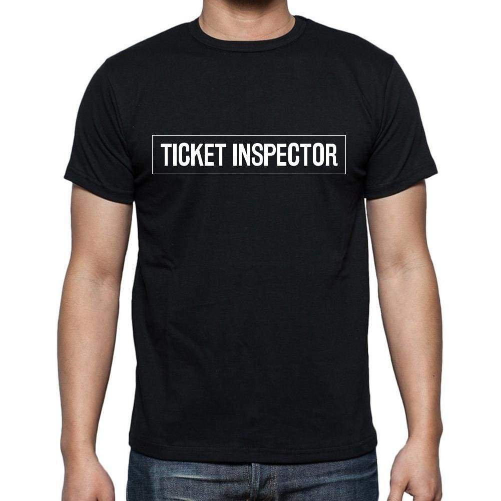 Ticket Inspector T Shirt Mens T-Shirt Occupation S Size Black Cotton - T-Shirt