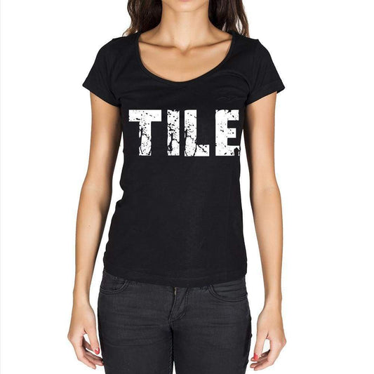 Tile Womens Short Sleeve Round Neck T-Shirt - Casual