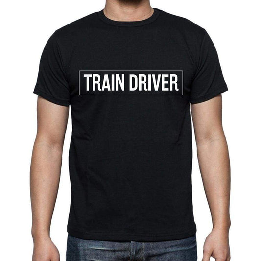 Train Driver t shirt, mens t-shirt, occupation, S Size, Black, Cotton - ULTRABASIC