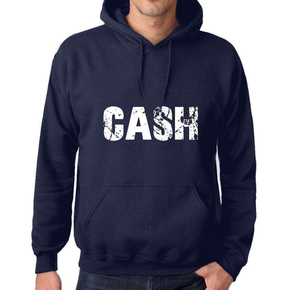 Unisex Printed Graphic Cotton Hoodie Popular Words Cash French Navy - French Navy / Xs / Cotton - Hoodies