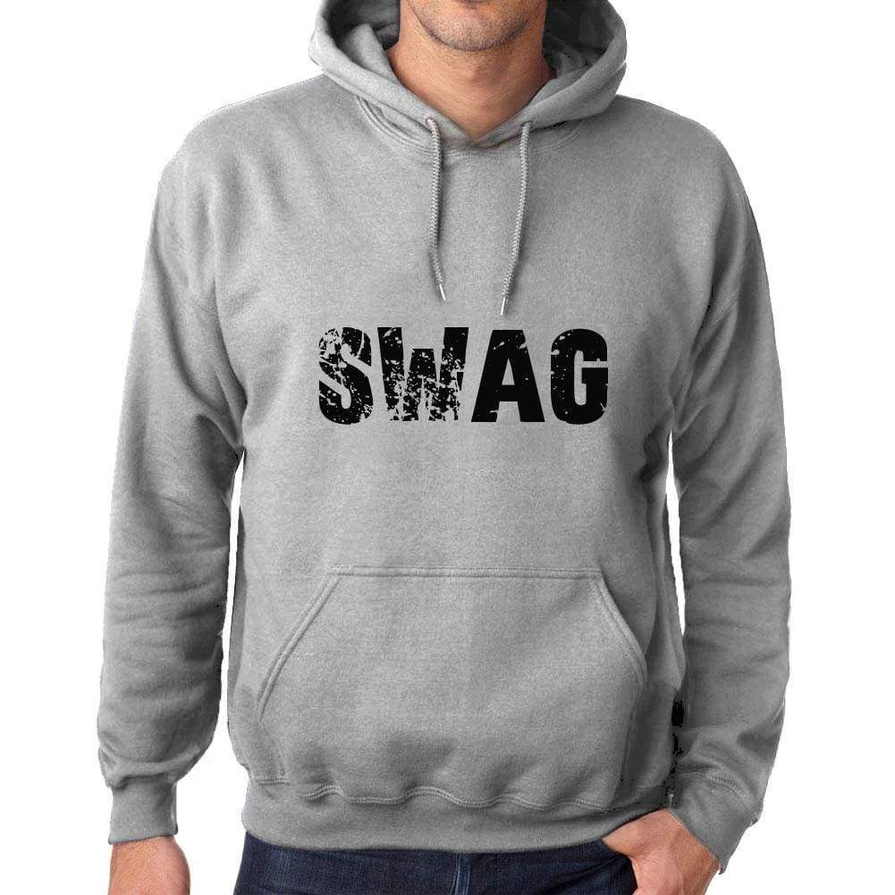 Unisex Printed Graphic Cotton Hoodie Popular Words Swag Grey Marl - Grey Marl / Xs / Cotton - Hoodies