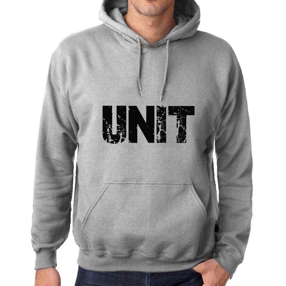 Unisex Printed Graphic Cotton Hoodie Popular Words Unit Grey Marl - Grey Marl / Xs / Cotton - Hoodies