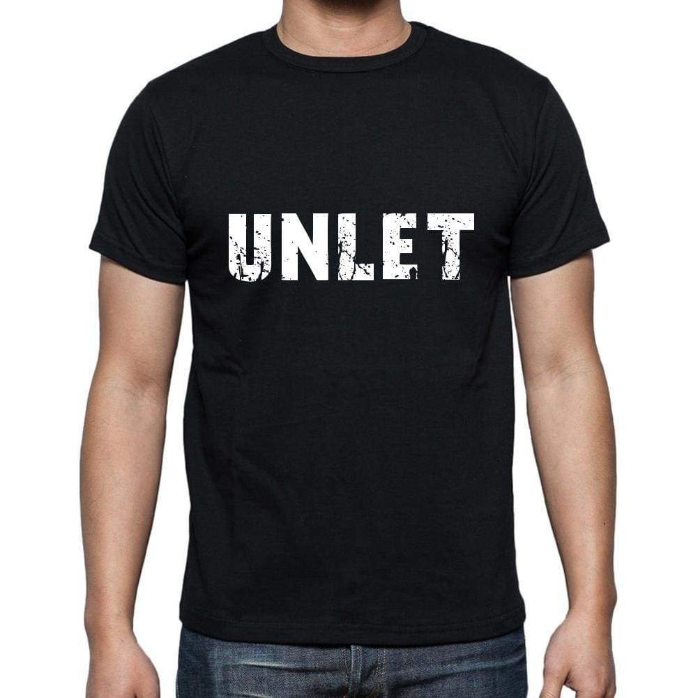 Unlet Mens Short Sleeve Round Neck T-Shirt 5 Letters Black Word 00006 - Casual