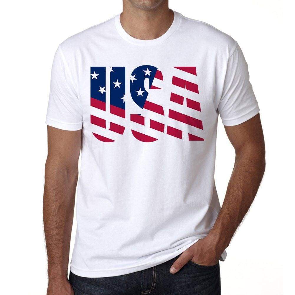 Usa 2 Mens Short Sleeve Round Neck T-Shirt