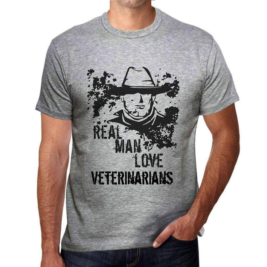 Veterinarians Real Men Love Veterinarians Mens T Shirt Grey Birthday Gift 00540 - Grey / S - Casual