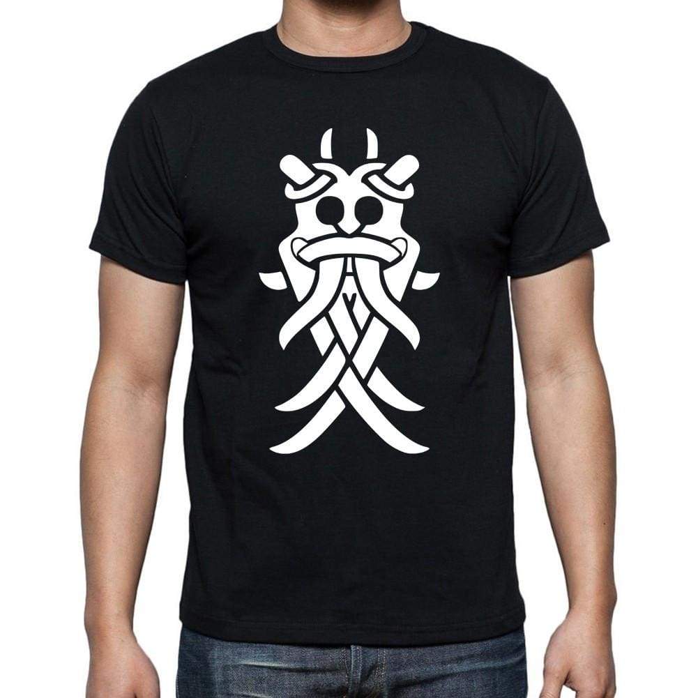 Viking Mask Tribal Tattoo Black Gift T Shirt Mens Tee Black 00166