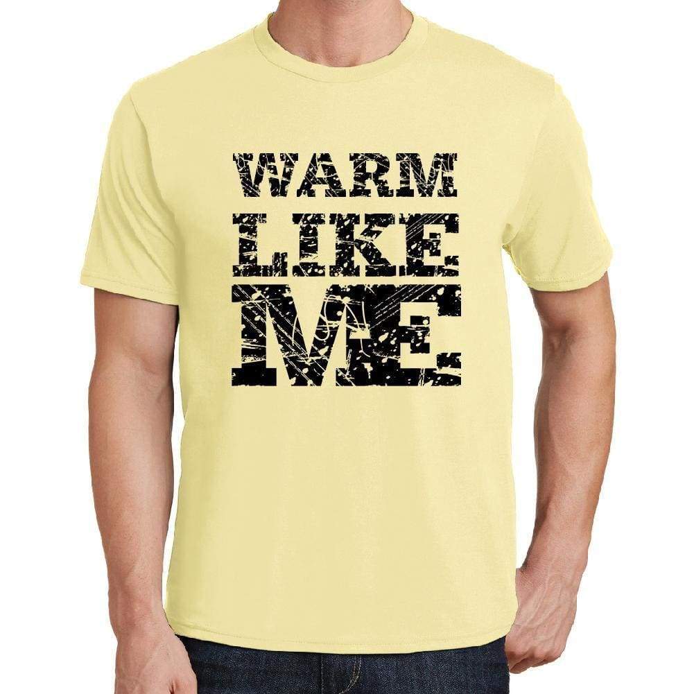 Warm Like Me Yellow Mens Short Sleeve Round Neck T-Shirt 00294 - Yellow / S - Casual