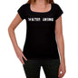 Water Skiing Womens T Shirt Black Birthday Gift 00547 - Black / Xs - Casual