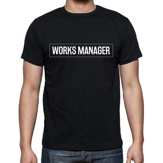 Works Manager T Shirt Mens T-Shirt Occupation S Size Black Cotton - T-Shirt