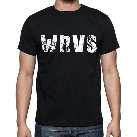 Wrvs Mens Short Sleeve Round Neck T-Shirt 4 Letters Black - Casual