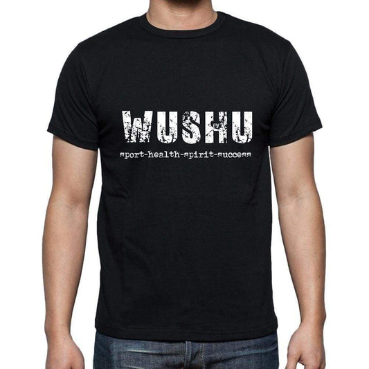 Wushu Sport-Health-Spirit-Success Mens Short Sleeve Round Neck T-Shirt 00079 - Casual