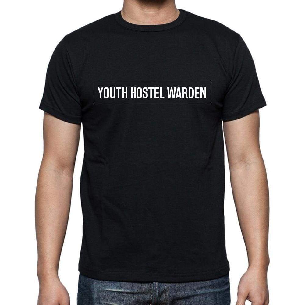 Youth Hostel Warden T Shirt Mens T-Shirt Occupation S Size Black Cotton - T-Shirt