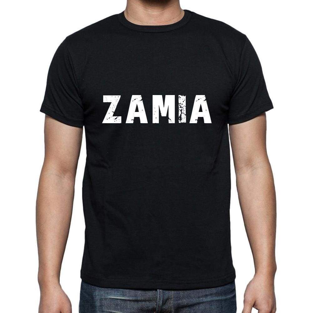 Zamia Mens Short Sleeve Round Neck T-Shirt 5 Letters Black Word 00006 - Casual